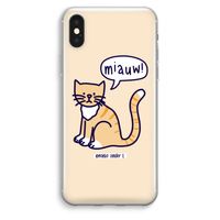 Miauw: iPhone XS Max Transparant Hoesje
