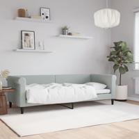 Slaapbank 80x200 cm fluweel lichtgrijs