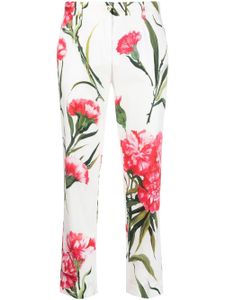 Dolce & Gabbana pantalon court à fleurs - Blanc