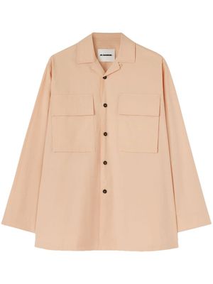 Jil Sander chemise en coton à patch logo - Rose