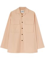 Jil Sander chemise en coton à patch logo - Rose - thumbnail