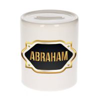 Abraham naam / voornaam kado spaarpot met embleem - Naam spaarpotten - thumbnail