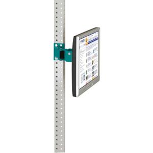 Manuflex ZB3630.5021 Monitor dragers voor universele en professionele met 80 mm-dubbel scharnier, VESA-adapter 100 mm, in waterblauw RAL 5021