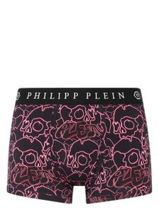 Philipp Plein boxer imprimé à taille logo - Noir