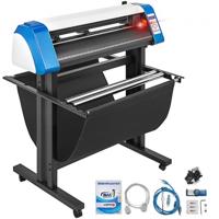 VEVOR vinylsnijmachine plottermachine, 87 cm vinylsnijder, halfautomatische doe-het-zelf vinylprintersnijmachine, handmatig positioneren van borden snijden met vloerstandaard Signmaster-software