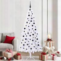 Kunstkerstboom met 300 LED Wit 210 cm PVC en staal