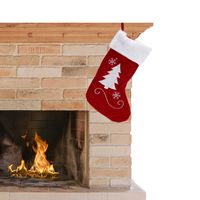 Christmas Decoration kerstsok -met verlichting -H41cm -kerstboom print   - - thumbnail