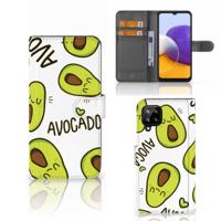 Samsung Galaxy A22 4G | M22 Leuk Hoesje Avocado Singing Samsung Galaxy A22 4G | M22 Leuk Hoesje Avocado Singing