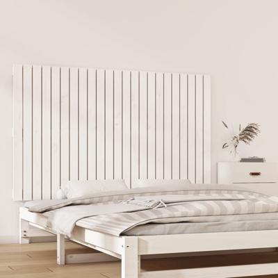 Wandhoofdbord 147x3x90 cm massief grenenhout wit