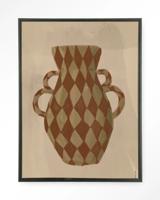 Urban Cotton Wandkleed 'Vivid Vase 08' 80 x 110cm in Floating Frame - black Urban Cotton Wandkleed 'Vivid Vase 08' 80 x 110cm in Floating Frame - black