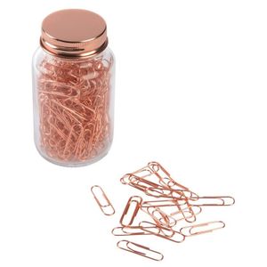 Paperclips koper in glazen pot met deksel   -