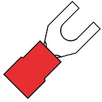 Geïsoleerde Vorkkabelschoen M5 voor draad 0,5-1,5 mm2 100 stuks klemko 100300