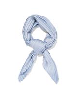 HEMA Damessjaal 60x60cm plissé satijn lichtblauw (lichtblauw)