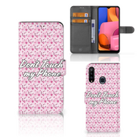 Samsung Galaxy A20s Portemonnee Hoesje Flowers Pink DTMP