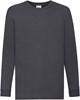 Fruit Of The Loom F240K Kids´ Valueweight Long Sleeve T - Dark Grey Heather - 152