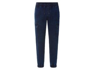 LIVERGY Heren denim joggers (Blauw, L)