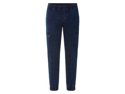 LIVERGY Heren denim joggers (Blauw, M)