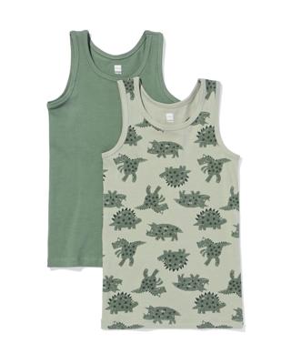 HEMA Kinderhemden dino - 2 stuks groen (groen)