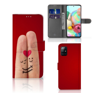 Samsung Galaxy A71 Wallet Case met Pasjes Liefde - Origineel Romantisch Cadeau