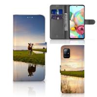 Samsung Galaxy A71 | Telefoonhoesje | Met pasjeshouder | Koe