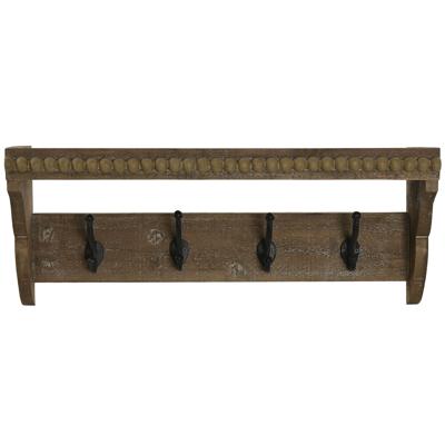 Wandkapstok Home ESPRIT Bruin Zwart Hout Metaal 67 x 17 x 27 cm