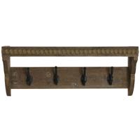 Wandkapstok Home ESPRIT Bruin Zwart Hout Metaal 67 x 17 x 27 cm