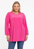 Yoek Tuniek wide bottom V-hals | Roze | Maat 50/52
