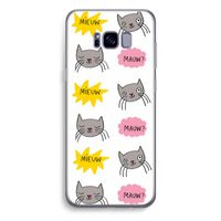 Meow: Samsung Galaxy S8 Plus Transparant Hoesje Meow: Samsung Galaxy S8 Plus Transparant Hoesje
