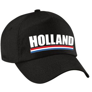 Holland supporter pet / cap Nederland zwart volwassenen