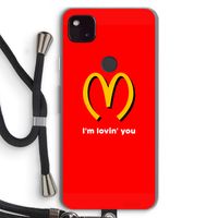 I'm lovin' you: Pixel 4a 5G Transparant Hoesje met koord
