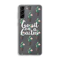 Cactus quote: Samsung Galaxy S21 Plus Transparant Hoesje