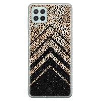 Samsung Galaxy A22 4G siliconen hoesje - Chevron luipaard