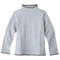 Fleece pullover van bio-katoen met vulkaankraag, grijs/antraciet Maat: M