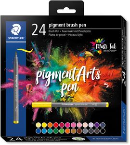 Staedtler Pigment Arts Brush Pen viltstift Meerkleurig 24 stuk(s)
