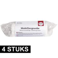 4x Gips gaas/gipsverband rollen 8 cm x 300 cm - thumbnail