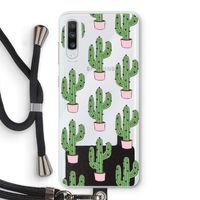 Cactus Lover: Samsung Galaxy A70 Transparant Hoesje met koord