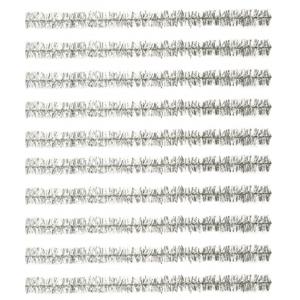 Hobby chenilledraad zilver met glitters - 50 cm - 40x stuks - buigbaar metaal draad - knutselen