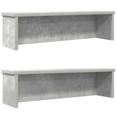 VidaXL Keukenrekken stapelbaar 2 st 60x15x16 cm betongrijs