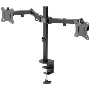 Digitus DA-90400 Monitor-tafelbeugel 2-voudig 33,0 cm (13) - 81,3 cm (32) Zwart, Zwart (mat) Draaibaar, In hoogte verstelbaar, Kantelbaar, Kantelbaar en