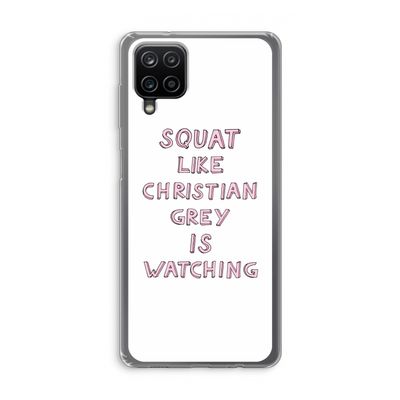 Christian Grey: Samsung Galaxy A12 Transparant Hoesje