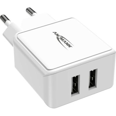 Ansmann HomeCharger HC212 USB-oplader 12 W 2x USB-A Wit Binnen