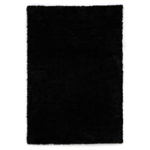 Tapeso Hoogpolig vloerkleed velvet - Posh zwart - 200x300 cm