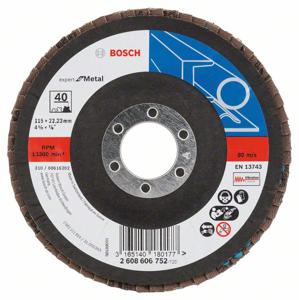 Bosch Accessoires 1 Lamellenschijf 115 X551, Expert for Metal haaks, K40 - 2608606752