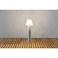 Konstsmide 7272-302 Barletta Staande buitenlamp Spaarlamp E27 18 W Acrylglas mat, Grijs