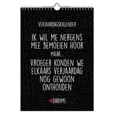 Verjaardagskalender Darum A4 formaat