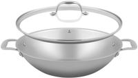 Sola Wokpan met deksel Green Cooking - ø 32 cm - Zonder anti-aanbaklaag