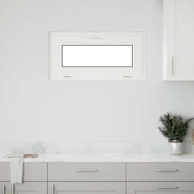 Kelderraam "RISOR" 80x40 cm 2 glas kiepbaar wit