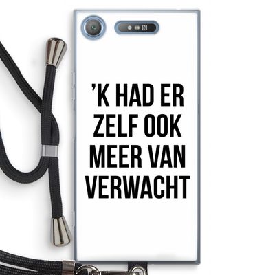 Meer verwacht: Sony Xperia XZ1 Transparant Hoesje met koord