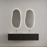 Badkamermeubel Gliss Design Timotheus 160 cm Charcoal (Keuze Wastafel)