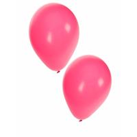 Bellatio Decorations ballonnen - 20x stuks - magenta roze - 30 cm - verjaardag - feestartikelen